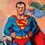Comic Art JOEL SILVERSTEIN Hall of Heroes Superman